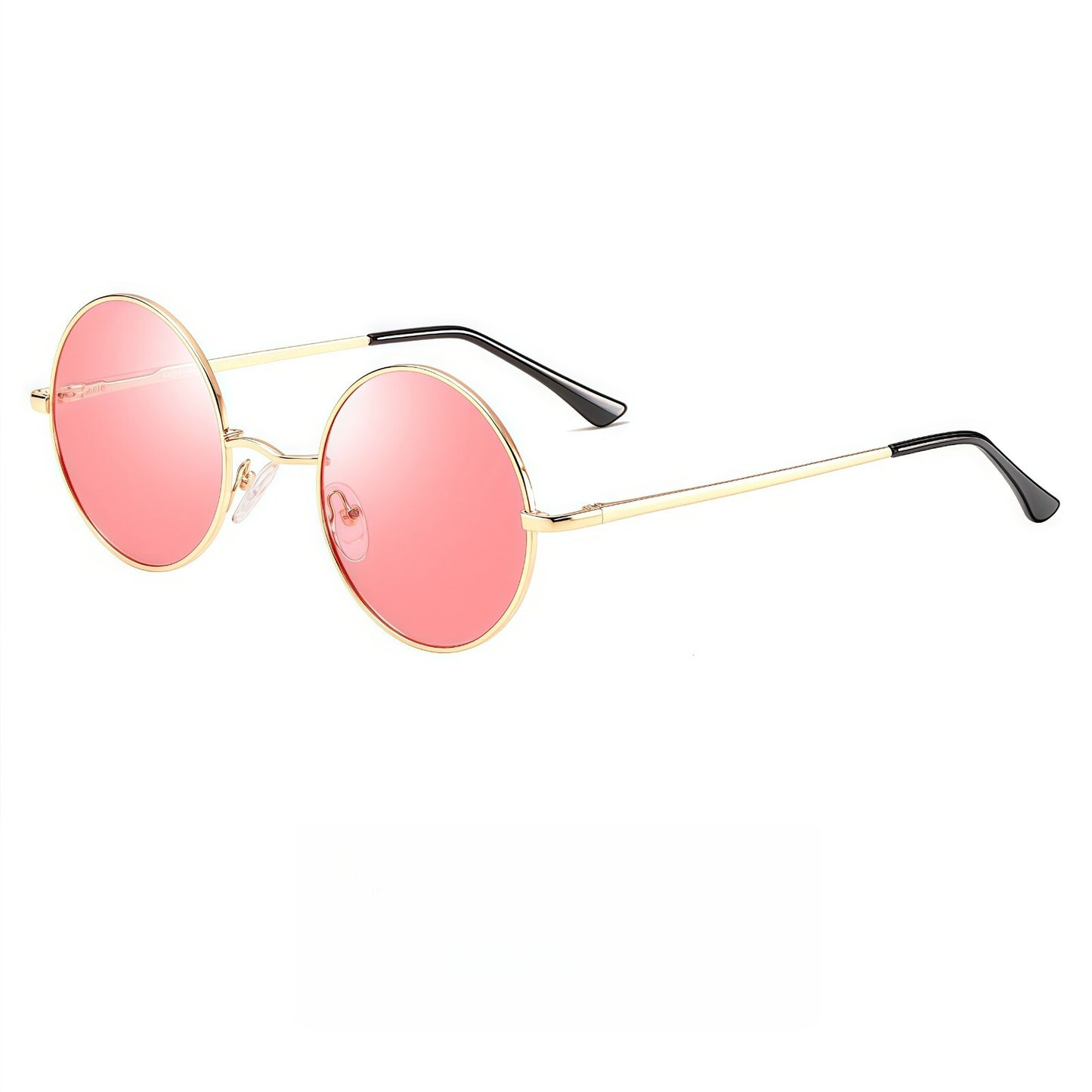 Men Retro Lightweight Circle Round Sunglasses UV400 Anti-Glare Hippie Aesthetics # 801
