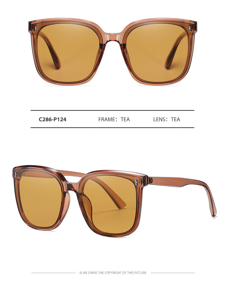 Women Stylish Outdoor Polarized Square Sunglasses UV400 Lightweight & Anti-Glare # TR6304