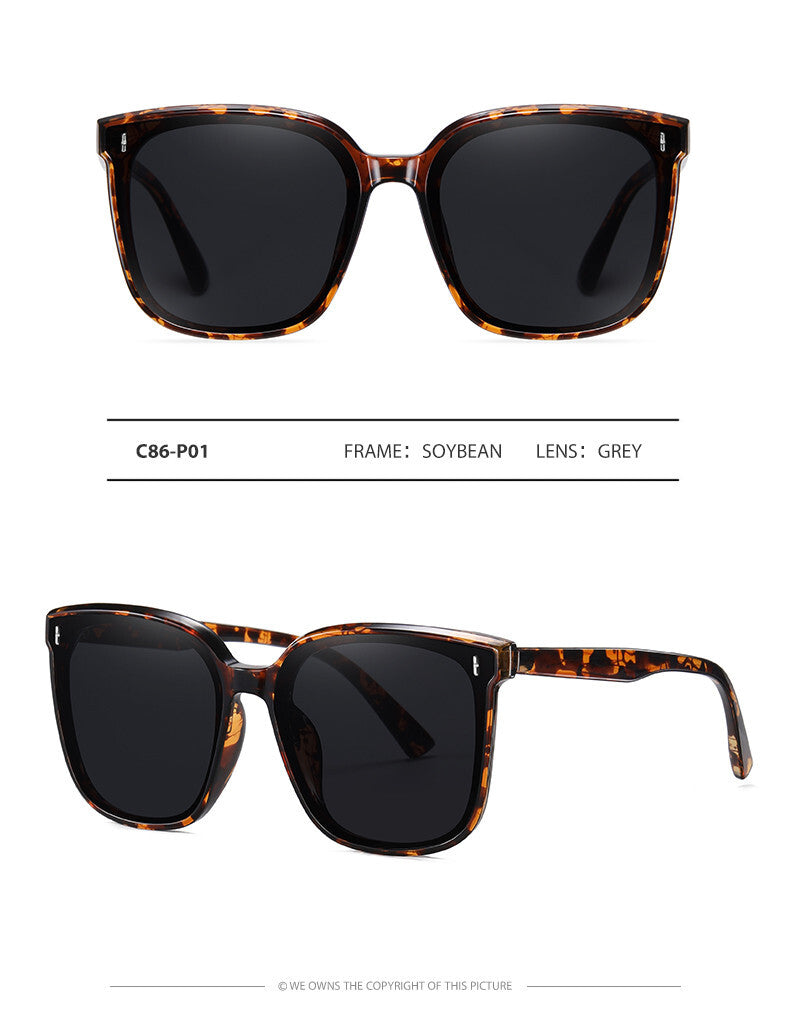 Women Stylish Outdoor Polarized Square Sunglasses UV400 Lightweight & Anti-Glare # TR6304