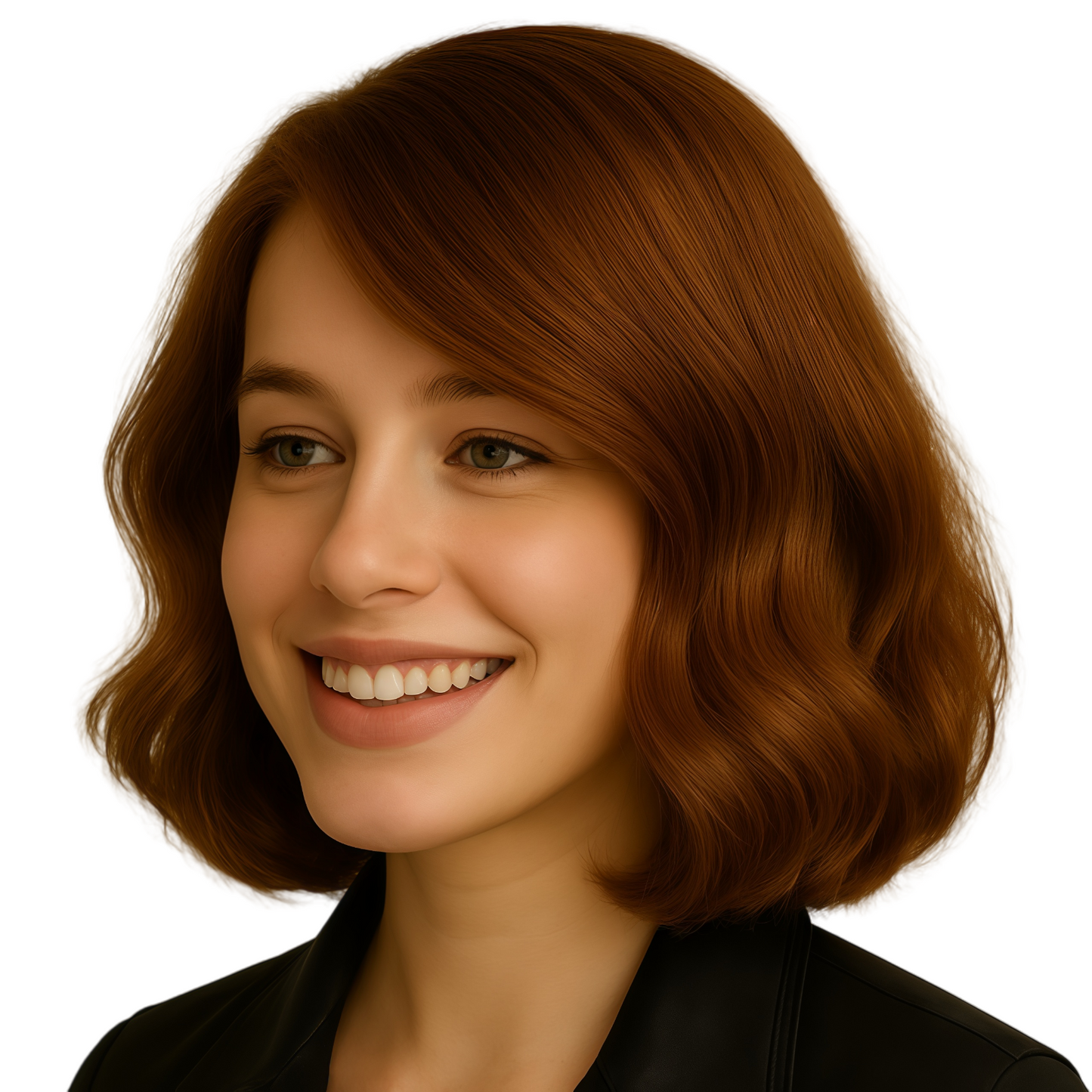 Women Daily Vintage Wavy Bob Wig Natural Looking Short Curly Hair with Side Part # 1444