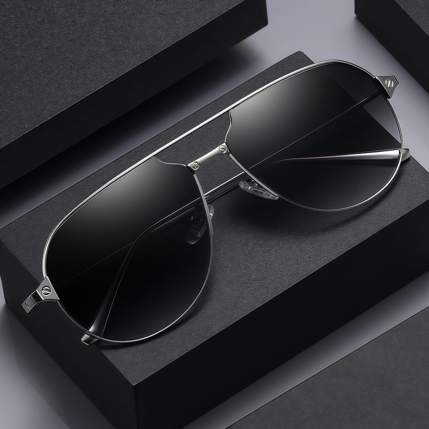 Men Polarized Aviator Sunglasses Lightweight UV400 Anti Glare Double Beam Design # JS8509