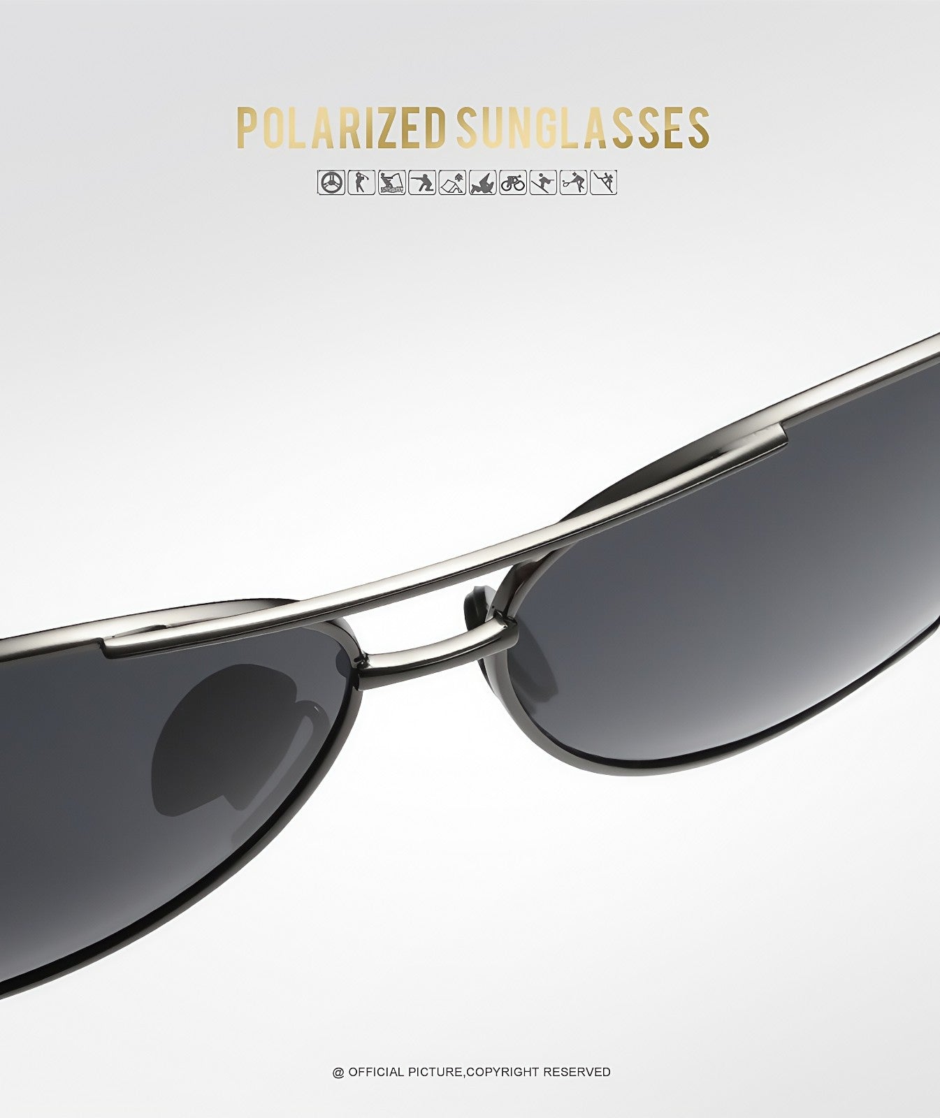 Men’s Polarized Aviator Sunglasses UV400 Metal Driving Outdoor Sports Daily Wear # 0971