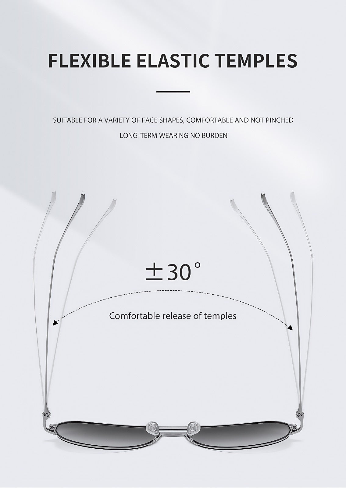 Men Polarized Aviator Sunglasses Lightweight UV400 Anti Glare Double Beam Design # JS8509