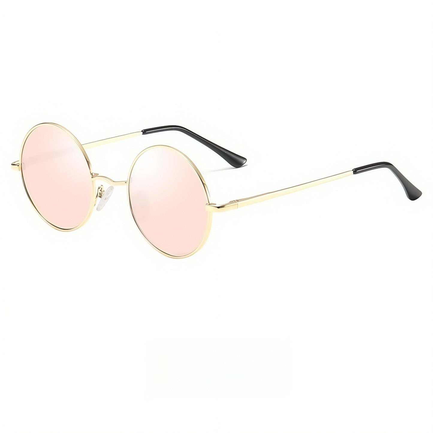 Men Retro Lightweight Circle Round Sunglasses UV400 Anti-Glare Hippie Aesthetics # 801