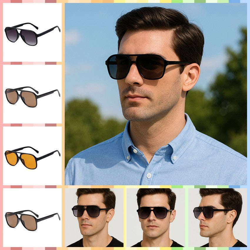 Men Anti-Glare Polarized Aviator Sunglasses UV400 Driving Fishing Sports Travel # 95144