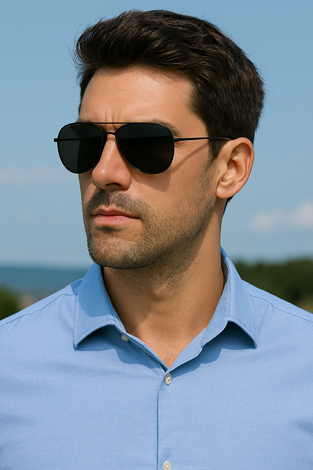 Men’s Polarized Aviator Sunglasses UV400 Metal Driving Outdoor Sports Daily Wear # 0971