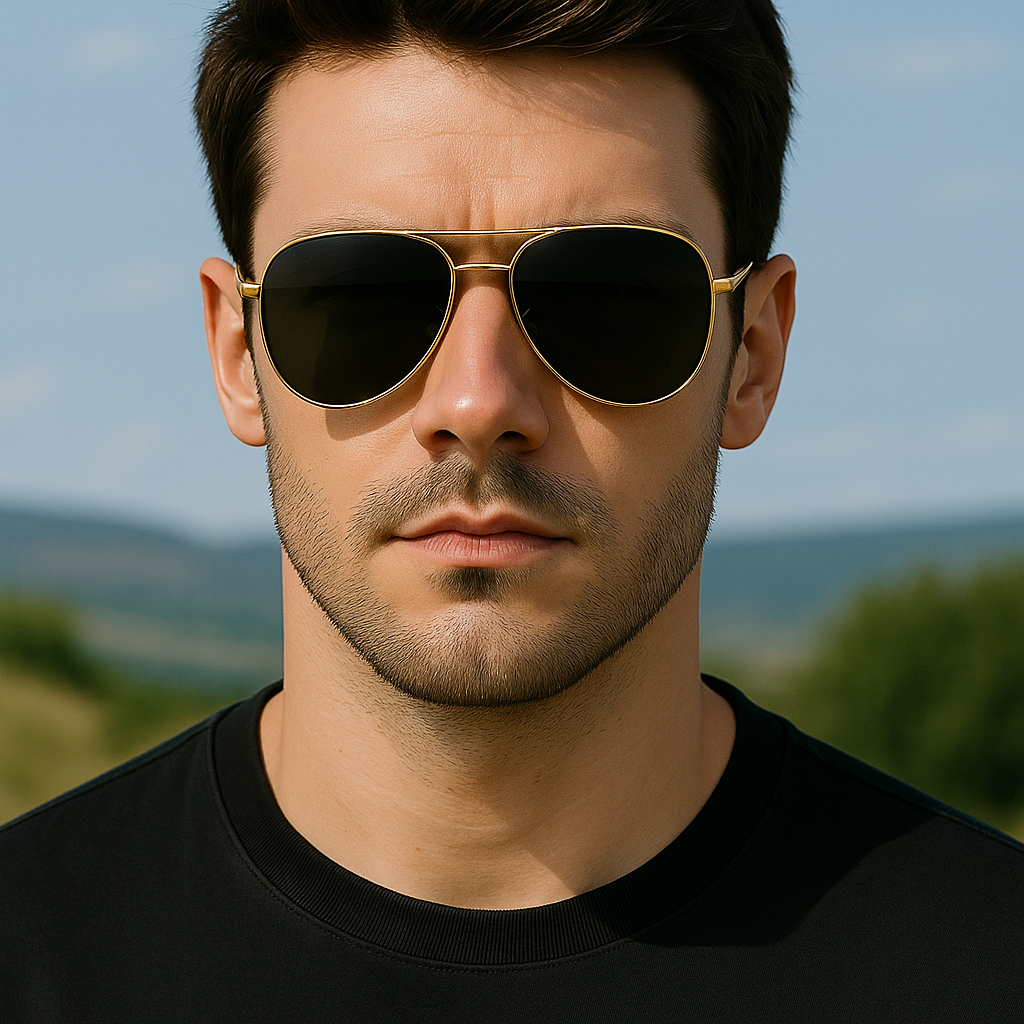 Men’s Polarized Aviator Sunglasses UV400 Metal Driving Outdoor Sports Daily Wear # 0971