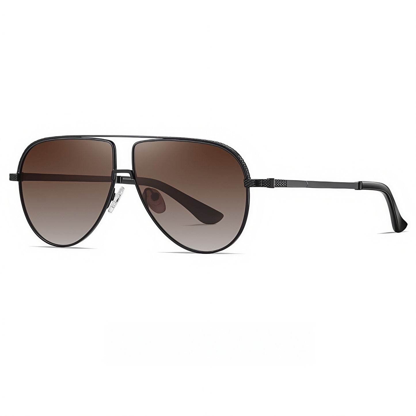 Men Flexible Temples Polarized Aviator Double Beam Anti-Glare Driving Sunglasses # JS8540