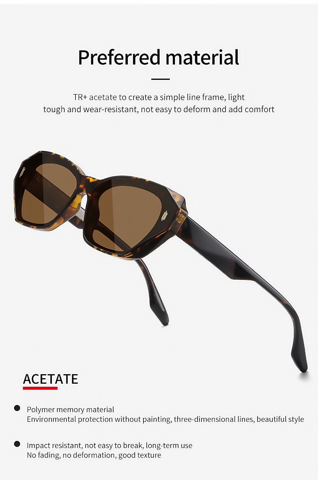 Women's Polarized Sunglasses Square Retro Rivet UV400 Anti-Glare Outdoor Driving # BC9103