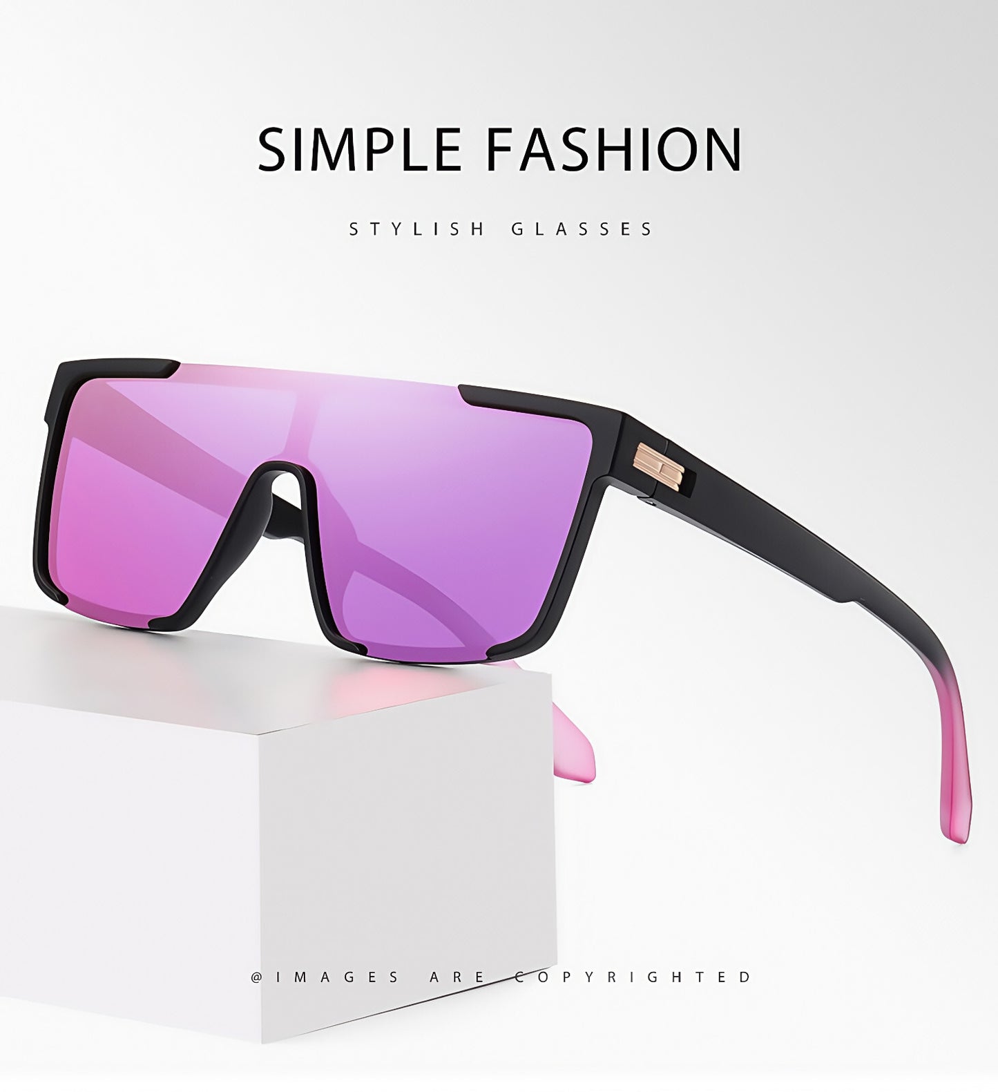 Women's Comfort Fit One-piece Shield Lens Streetwear Oversized Sports Sunglasses # TR7543