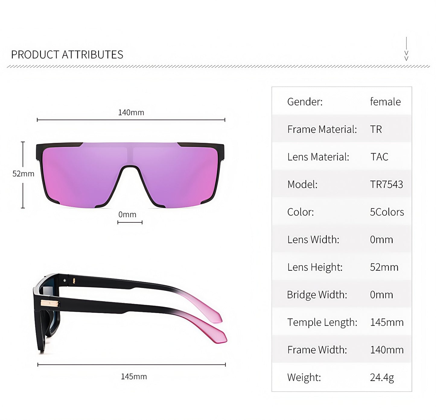 Women's Comfort Fit One-piece Shield Lens Streetwear Oversized Sports Sunglasses # TR7543