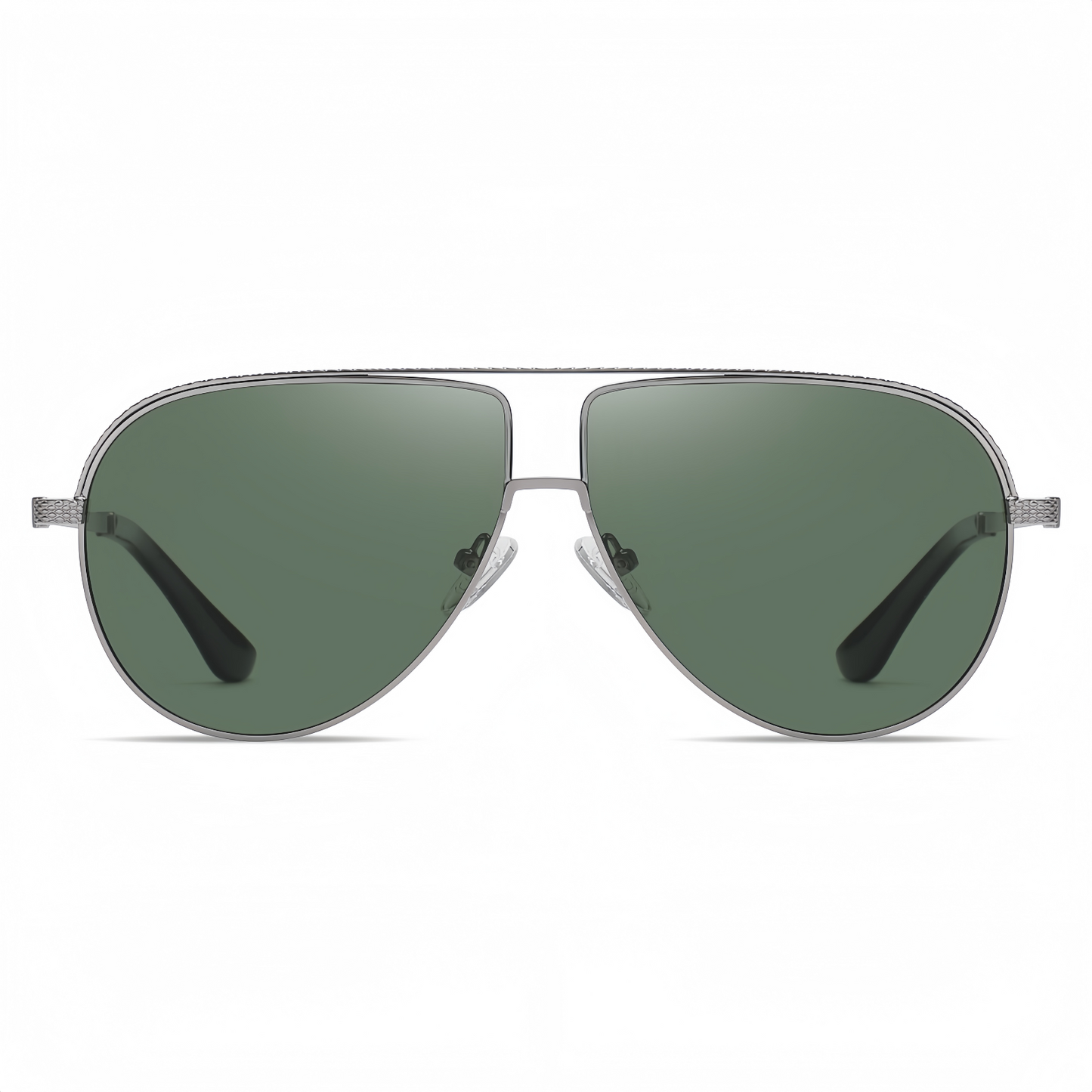 Men Flexible Temples Polarized Aviator Double Beam Anti-Glare Driving Sunglasses # JS8540