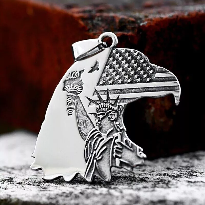 Animal Totem Pendants Symbol of Courage Independence Freedom Bald Eagle Necklace