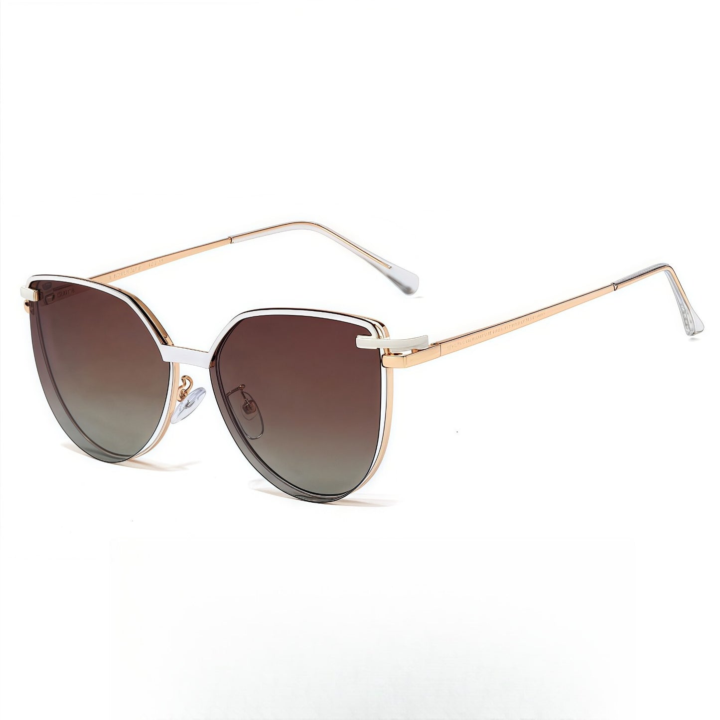 Women Cat Eye 2-in-1 Anti Blue Light UV400 Magnetic Clip-On Polarized Sunglasses # 95802