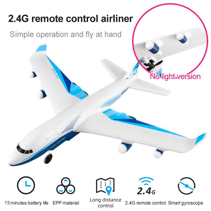 G2 Waterproof 2CH 2.4GHz Aircraft Model Toy RC Plane Remote Control Airplane