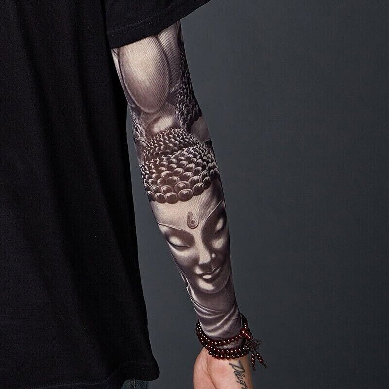 Sunscreen Tatto Arm Stretch Sleeves UV Sun Protect Covers Outdoor Sports Cooling
