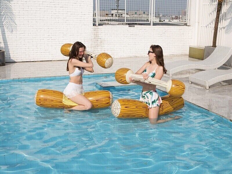Adult Kids Pool Inflatable Float Sports Toys Party Swimming Battle Boat Hammer
