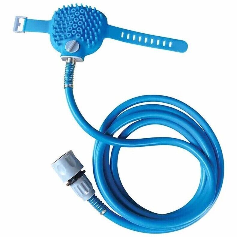 Adjustable Pet Bathing Tool Silicone Bath Brush Spraying Water Massage Hair