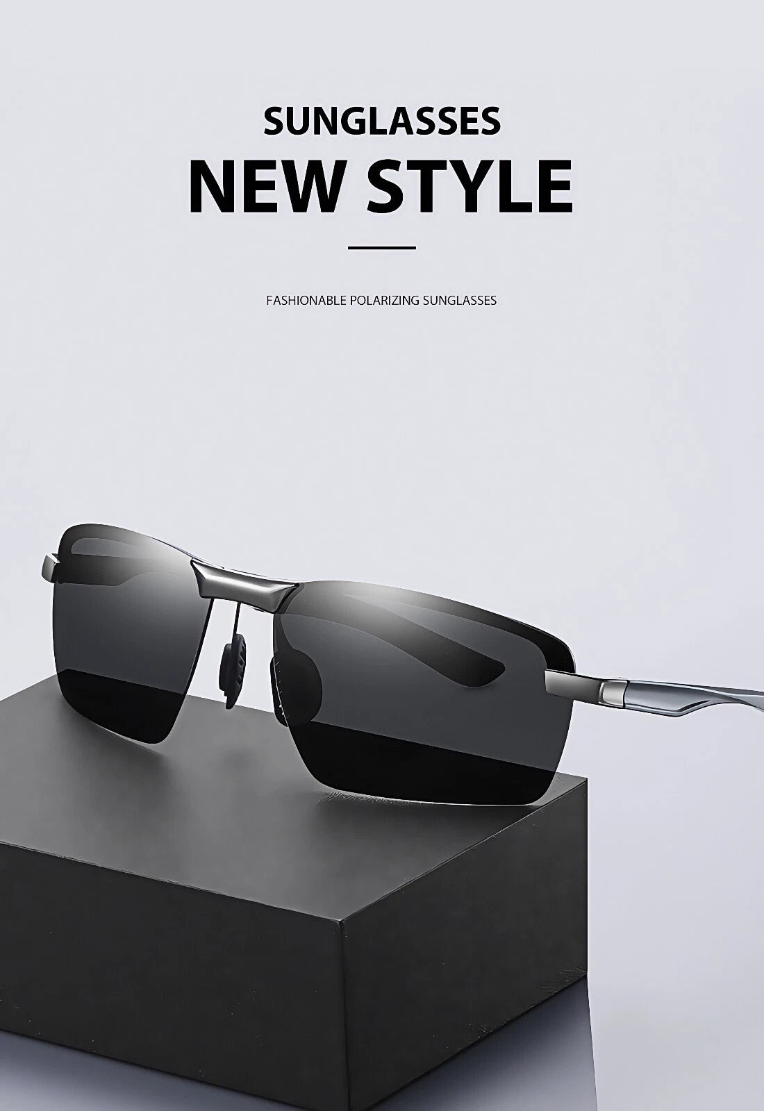 Men Sport Driving Fishing Cycling Polarized Anti Glare UV400 Rimless Sunglasses #3391