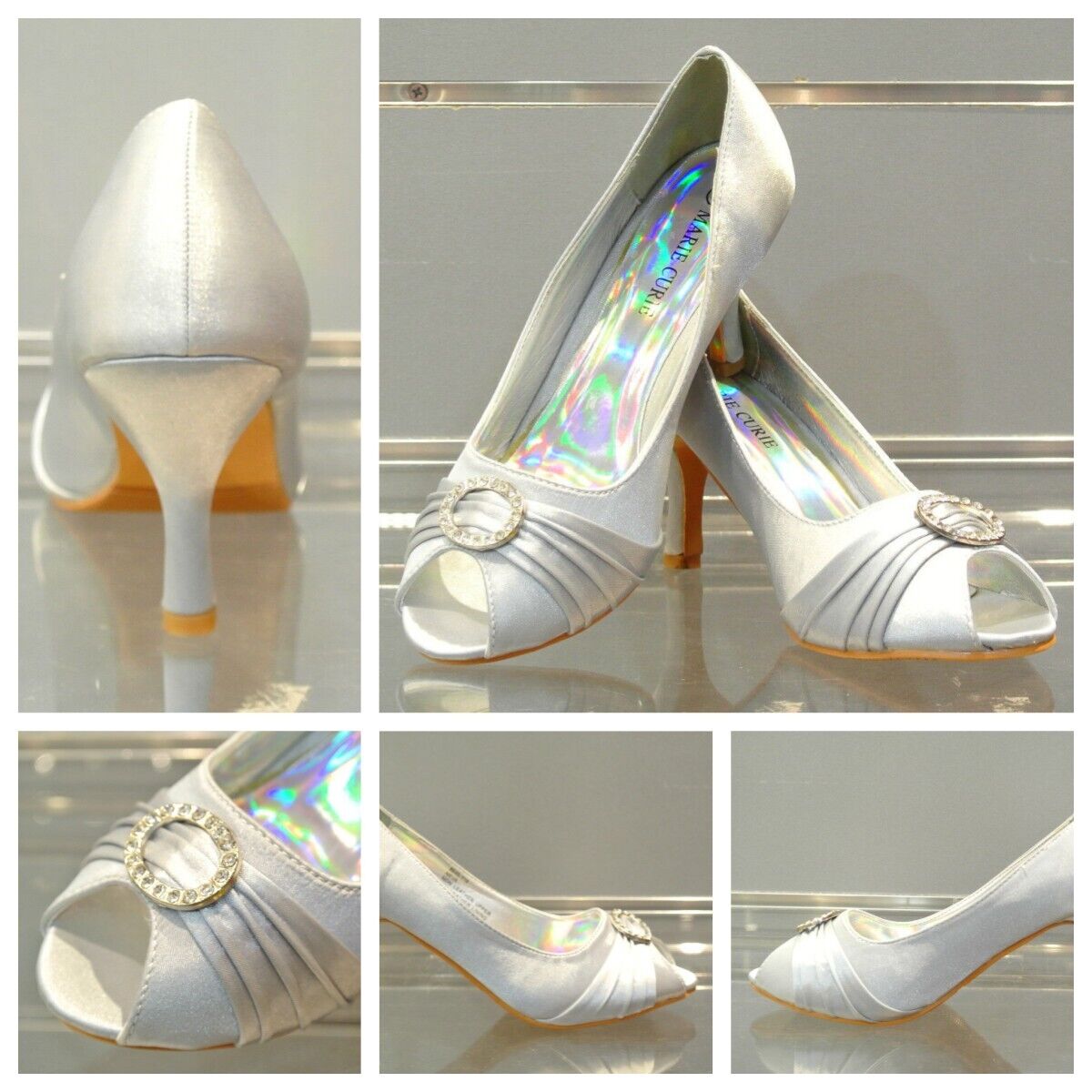 Fashion New Quality Women Shining Diamante Evening Wedding Ball High Heel Shoes
