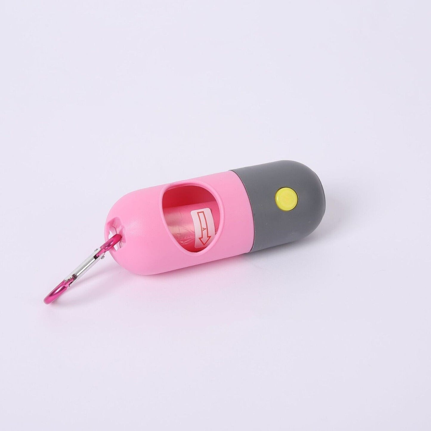 Pet Poop Bag Dispenser With LED Flashlight Waste Disposable Clean Poo Holder