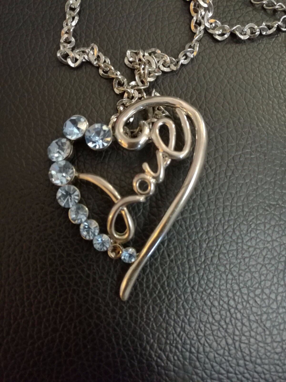 New Women Rhinestone Chain Crystal Necklace Pendant Lady's love Fashion Jewelry