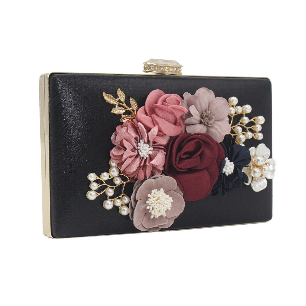 Women Ladies Evening Clutch Dinner Bag Purse Wedding Party Bridal Chain Handbag