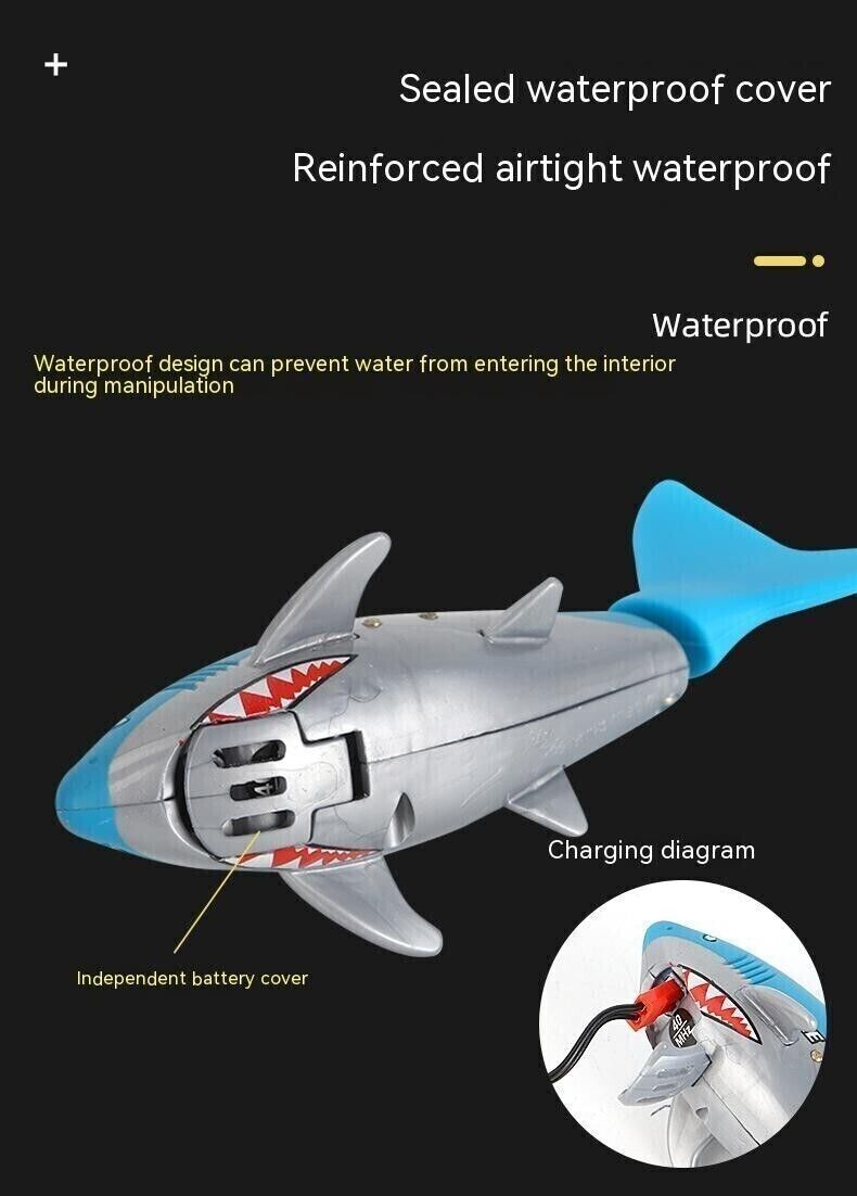 Mini Remote Control Boat Shark Dive Fish Sightsee Submarine Children Toy Gift