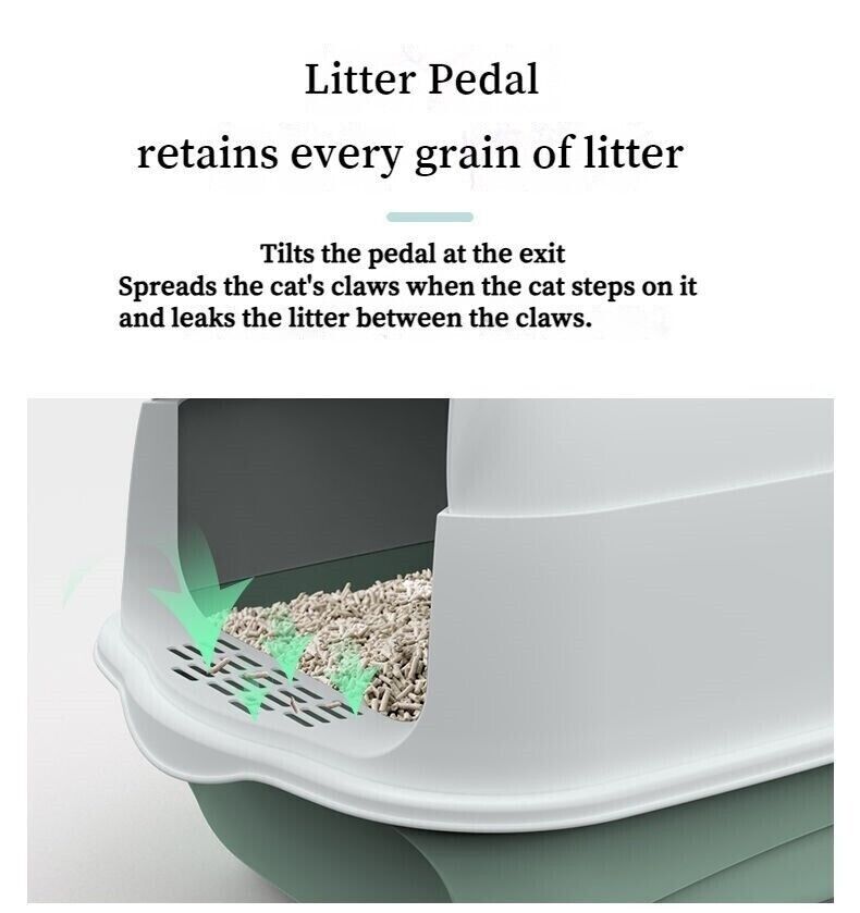 Fully Enclosed Semi Closed Spatter-proof Large Space Cat Litter Box Pet Toilet