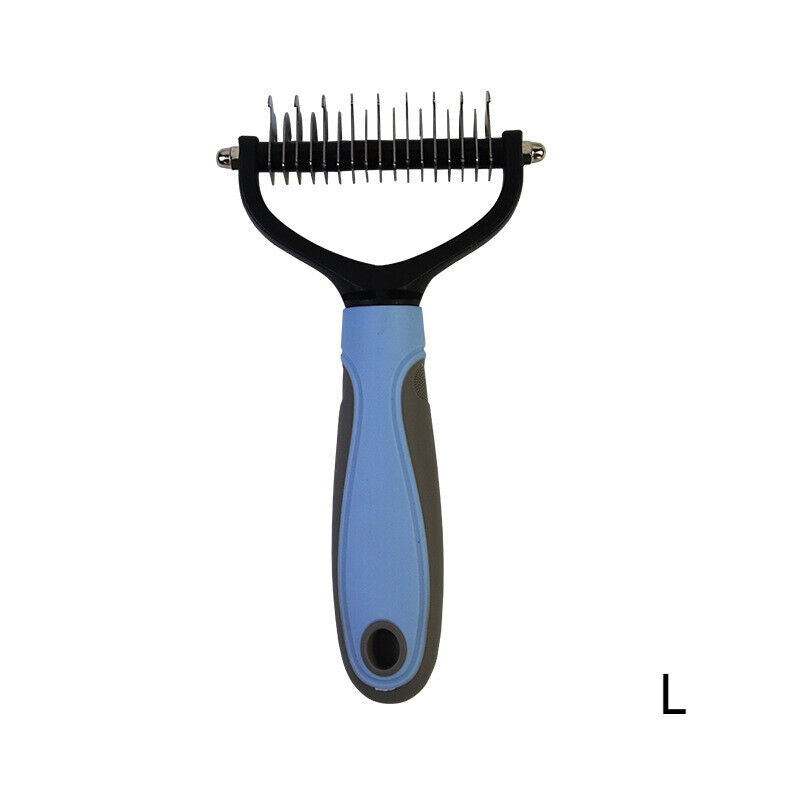 Pet Double-Sid Grooming Comb Brush Undercoat Rake Dematting Trimmer Dog Cat Tool