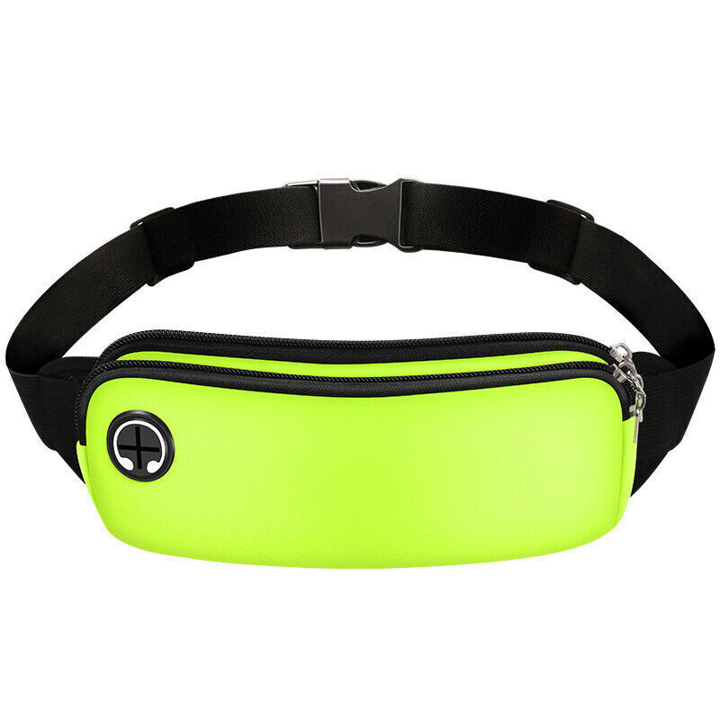 Double Tier Zip Belt Pouch Sport Wallet Waterproof Running Pack Travel Waist Bag