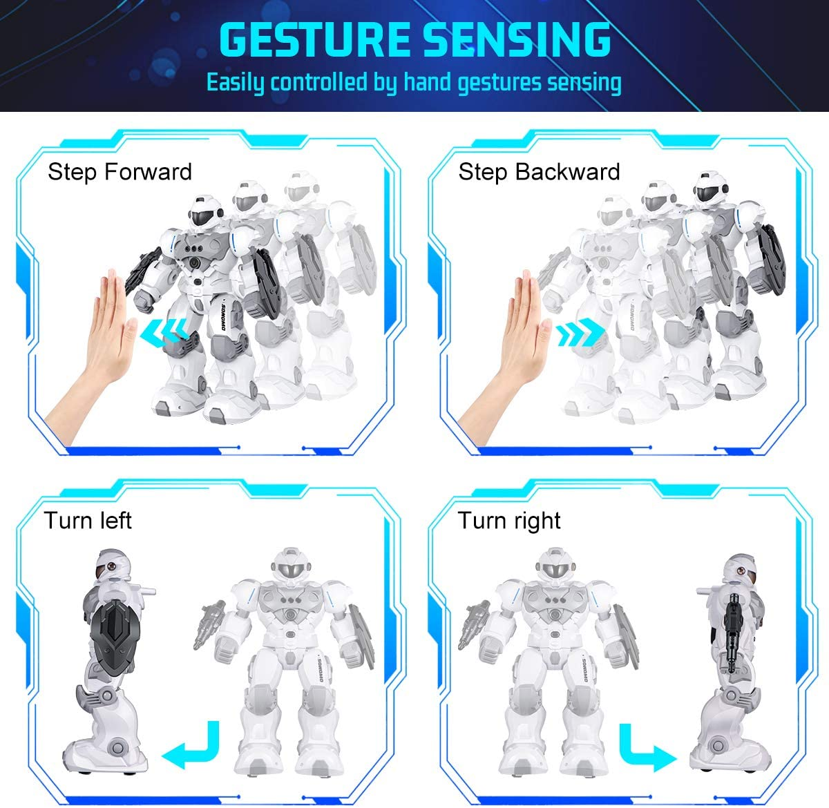 Kids Toy Gift Subotech 2.4GHz Remote Control Guardian Intelligent Gesture Robot
