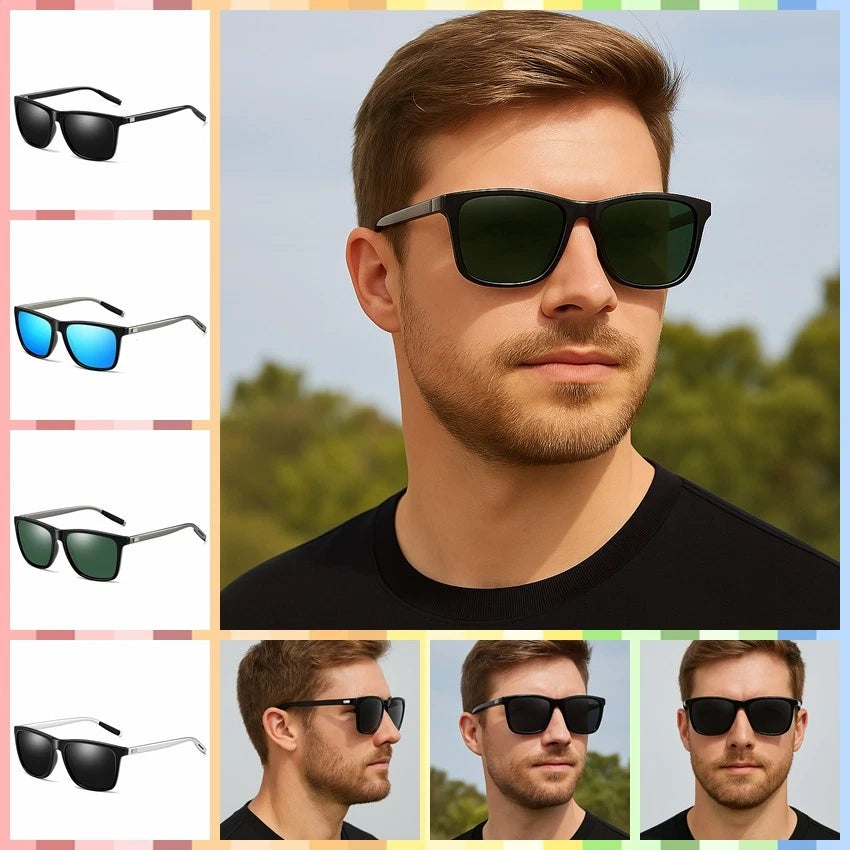 Men Stylish Polarized Sunglasses UV400 Anti-Glare Driving Finshing Sport Travel # 0733