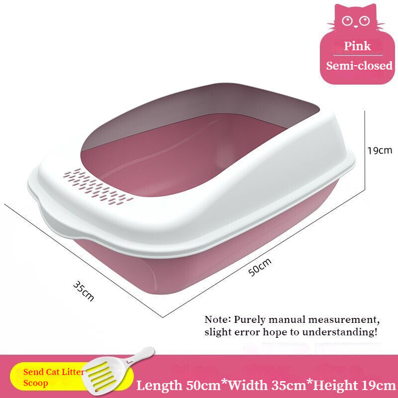 Fully Enclosed Semi Closed Spatter-proof Large Space Cat Litter Box Pet Toilet