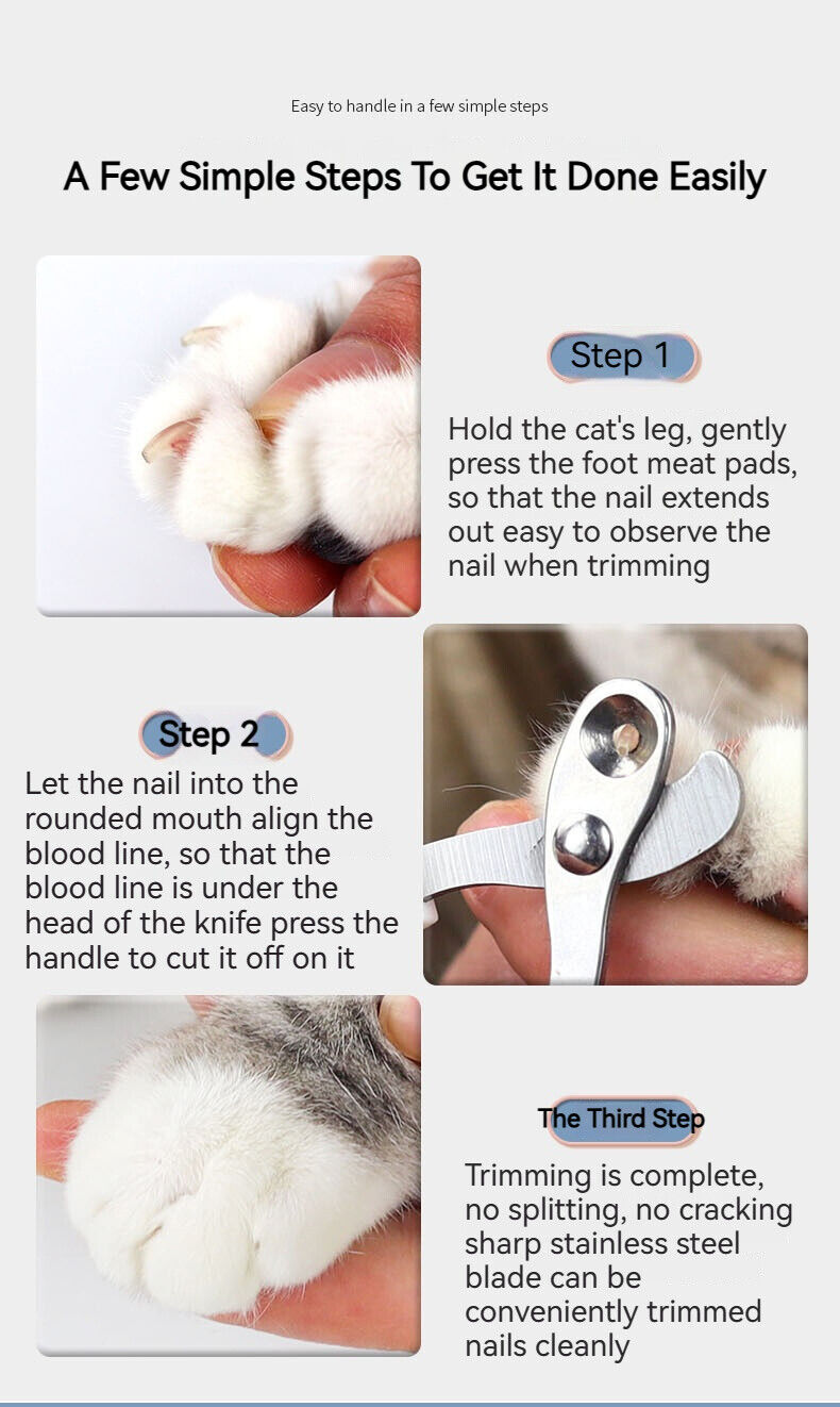 Pet Nail Clipper Trimmer Claw Grooming Cat Dog Clippers Toe Scissors Steel Tool