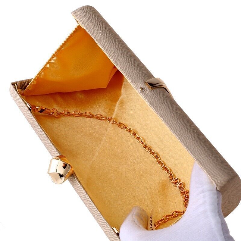 Elegant Ladies Woman Hard Square Shell Wedding Clutch Evening Bag Party Bag
