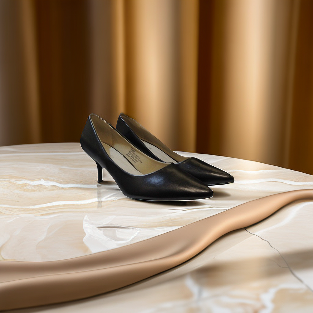 Fashion Classic Mid Heel Pumps Toe Court Work Office Women Ladys Shoes Patent