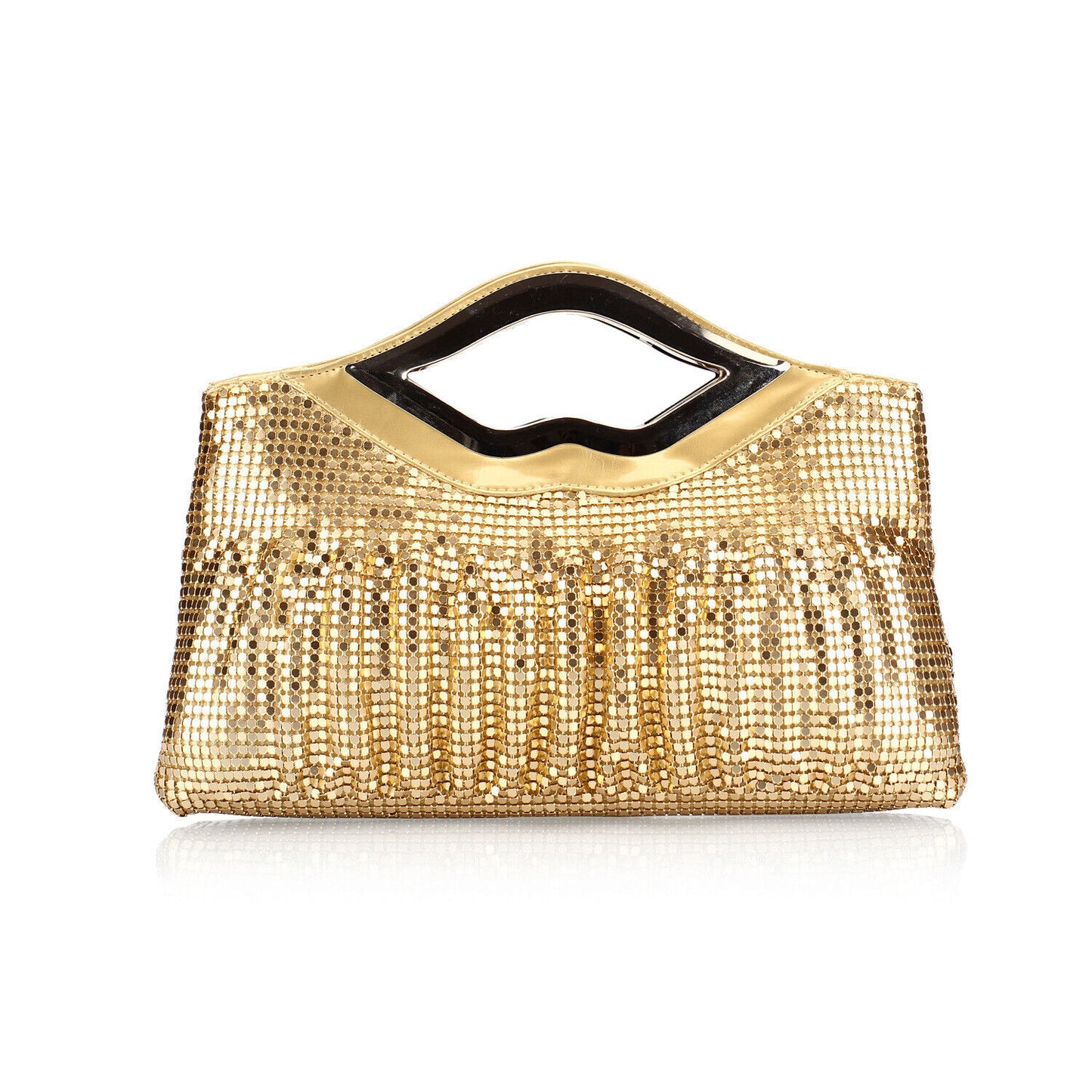 Women Prom Cocktail Pleated Weave Evening Clutch Satin Wedding Bridal Party Bag