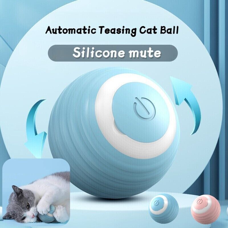 Cat Dog Toy Automatic Rolling Ball Electric Pet Teasing Smart Toys Balls