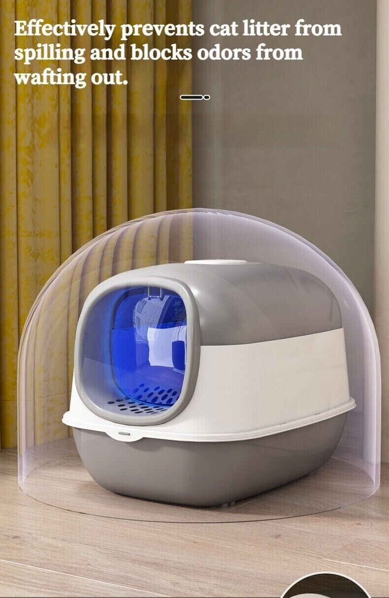 UVC Sterilization Fully Enclosed Cat Litter Box Pet Toilet Odour Control Basin
