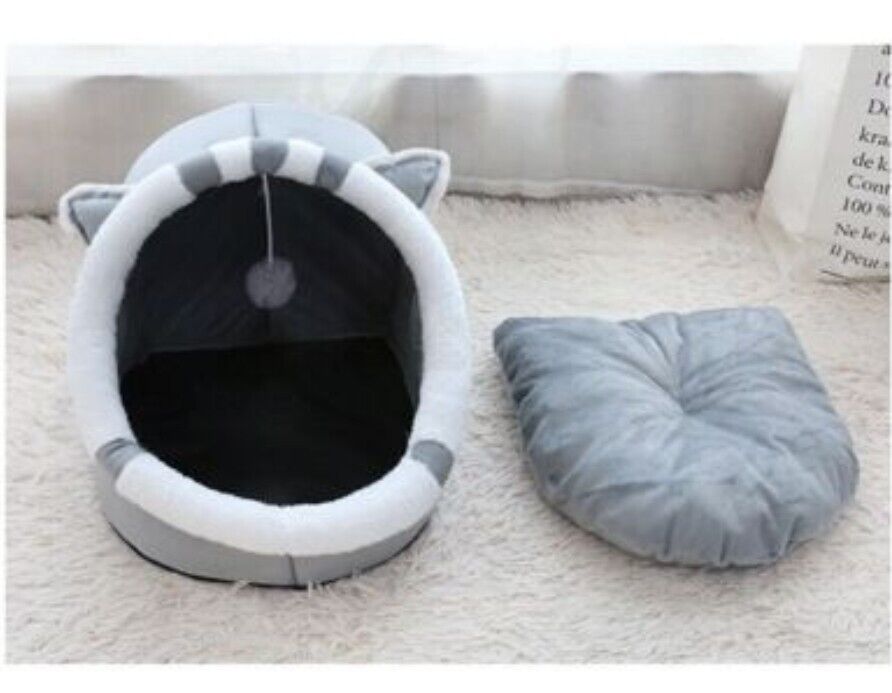 Universal Pet Bed Windproof Warm Cushion Cartoon Shape Cat Dog House 3 Sizes