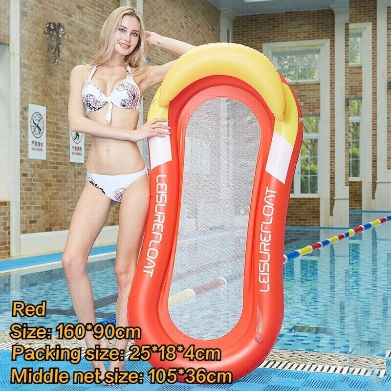 Inflatable Float Pool Lounge Bed Sea Beach Swimming Chair Floating Water Hammock