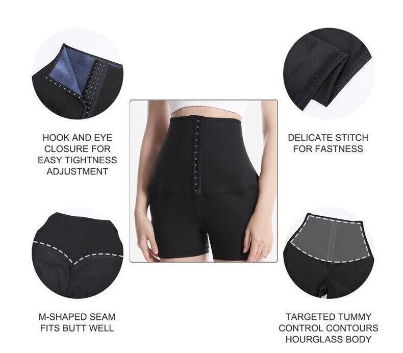 Women Waist Trainer Sauna Sweat Pants Hot Body Shaper Leggings Tummy Slimming