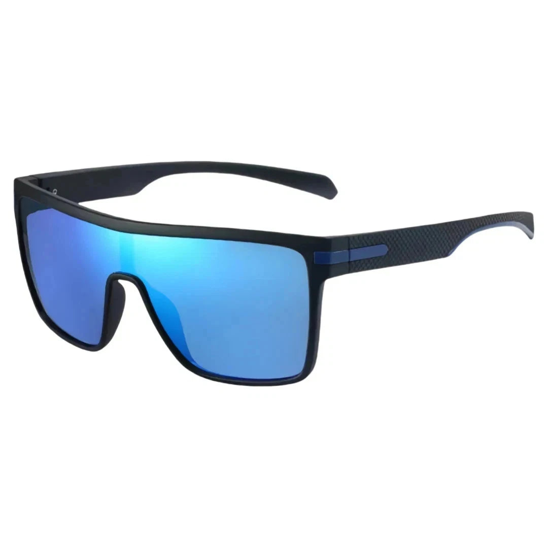 Men Square Flat Top Oversized Outdoor Sport Cycling UV400 Polarized Sunglasses # P0110