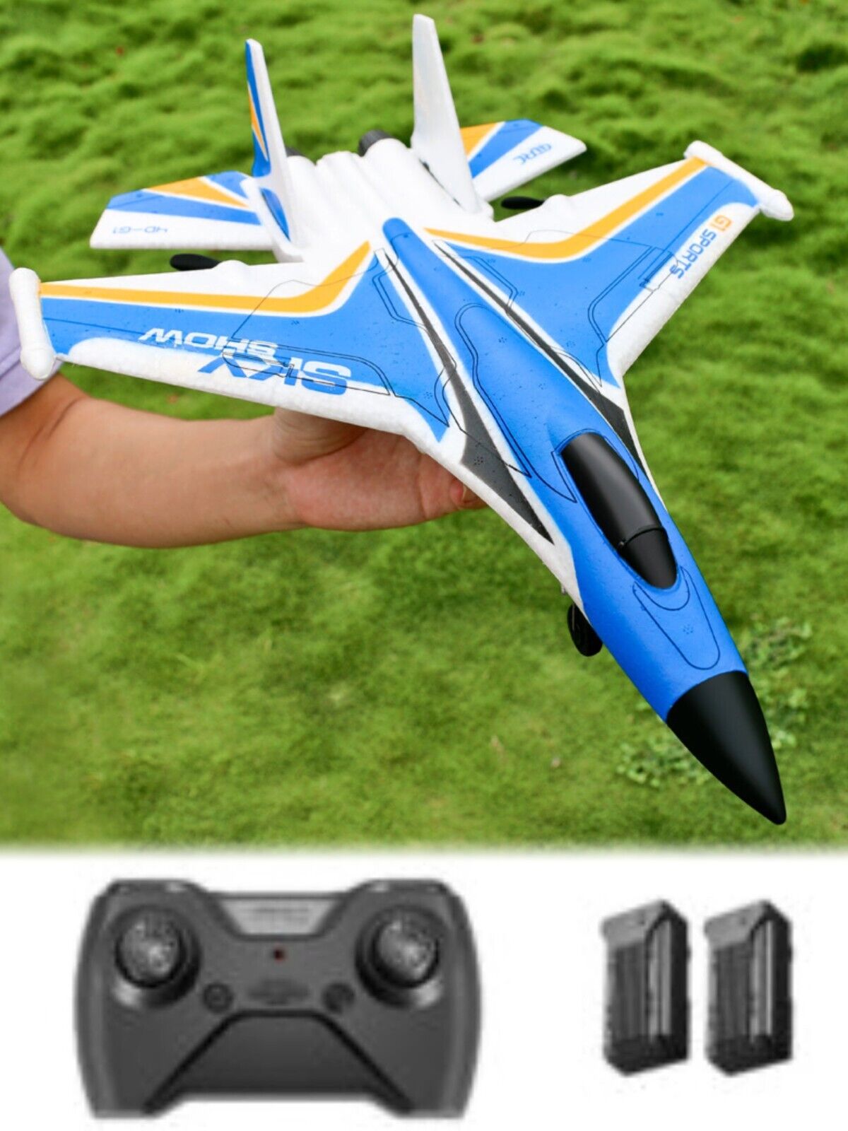 Blue G1 Waterproof Remote Control Drone Model Aircraft Anti-Fall Fixed Wing Toy