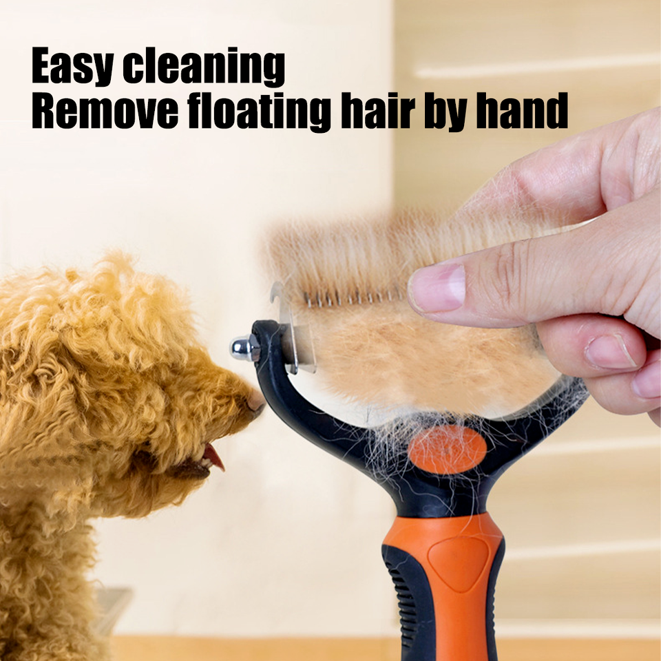 Pet Double-Sid Grooming Comb Brush Undercoat Rake Dematting Trimmer Dog Cat Tool