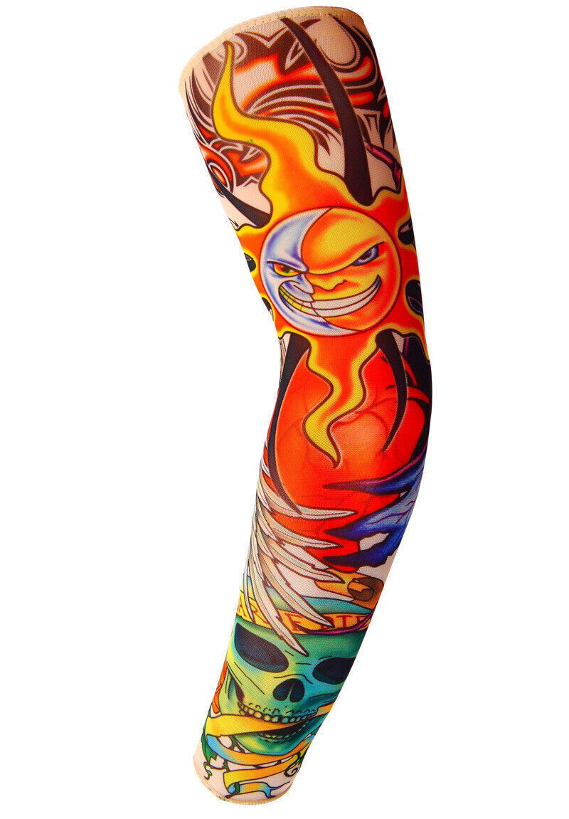 Sunscreen Tatto Arm Stretch Sleeves UV Sun Protect Covers Outdoor Sports Cooling