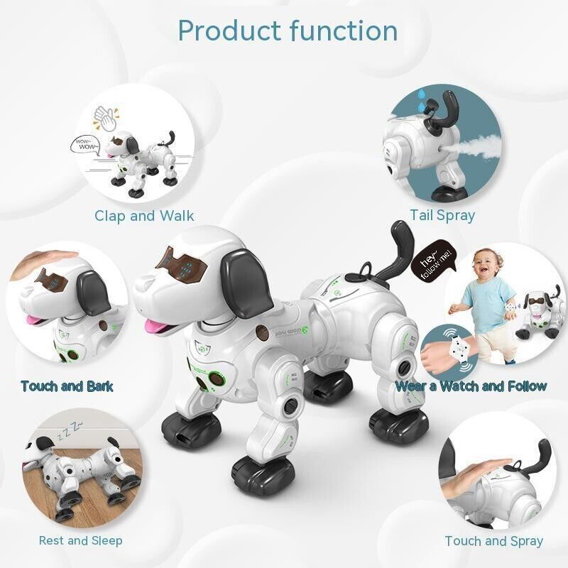 Children's Electric Watch Remote Control Smart Spray Dog Toy Touch Digital Pet