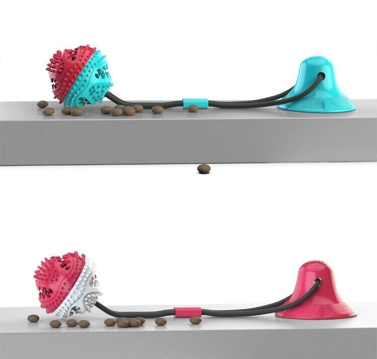 Pet Puppy Molar Bite Toy Suction Cup Tug Rope Ball Dog Tooth Cleaning Chew Toys