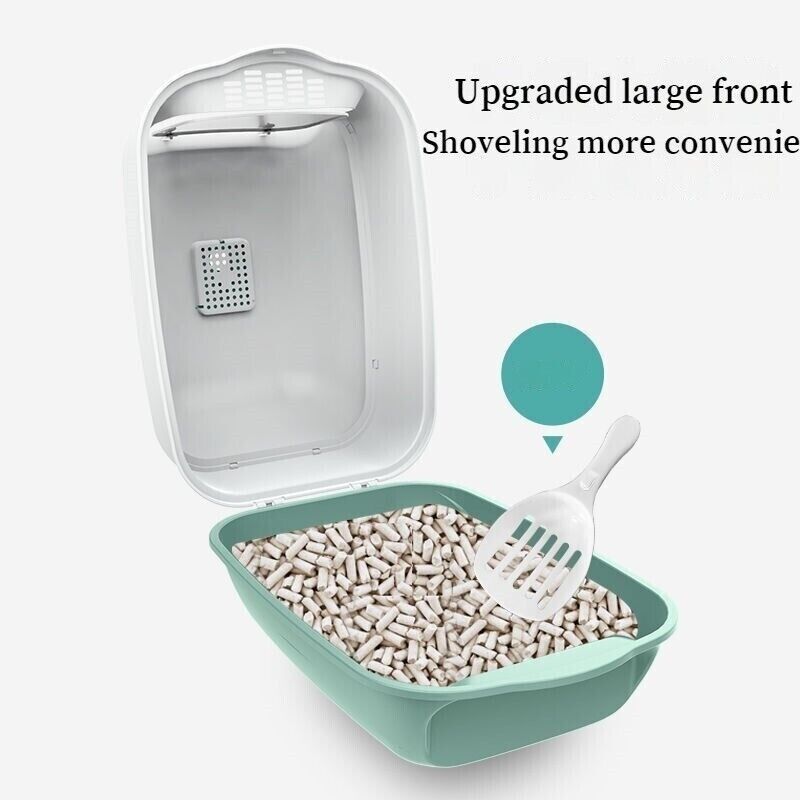 Fully Enclosed Semi Closed Spatter-proof Large Space Cat Litter Box Pet Toilet